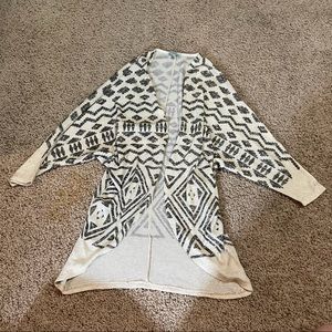 Charlotte Russe Aztec Lightweight Open Sweater